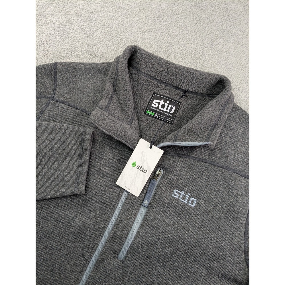 Stio Wilcox Fleece Jacket Mens XXL Abyss Heather Gray Full Zip 200049-112-XXL